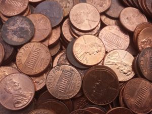 A pile of pennies